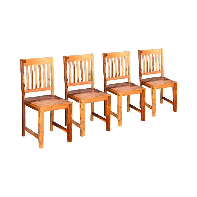 Alpen Home Ferndale Solid Wood Slat Back Dining Chair in Brown